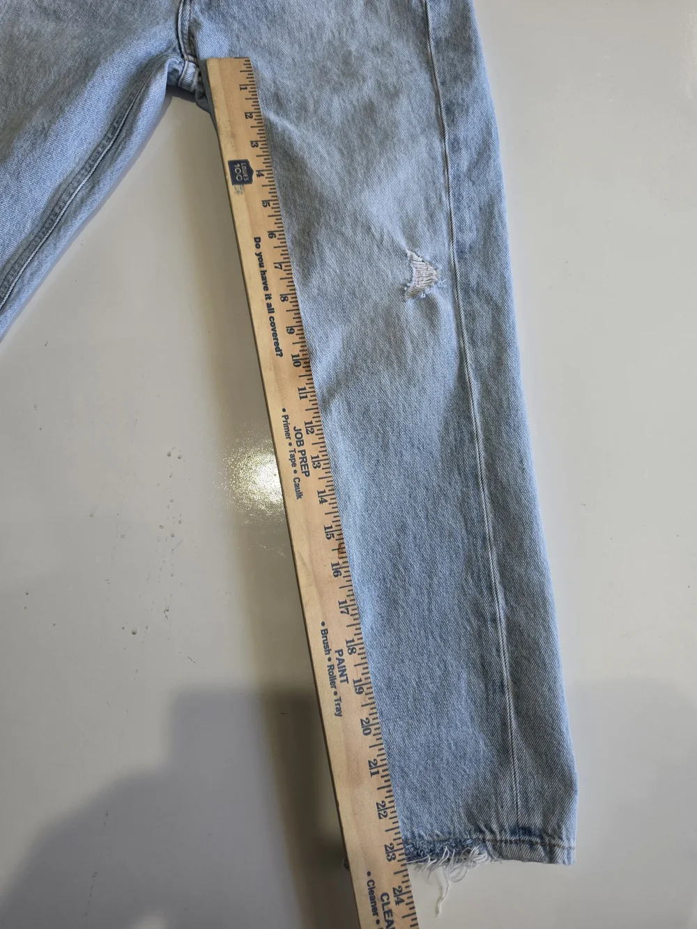 AGOLDE Light Blue Distressed Womans Jeans Size 25 Straight Legs